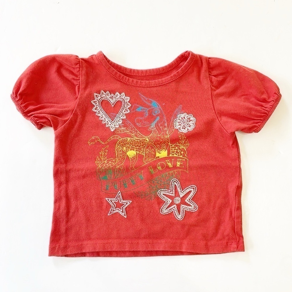 Disney little girls Puppy Love tattoo top
